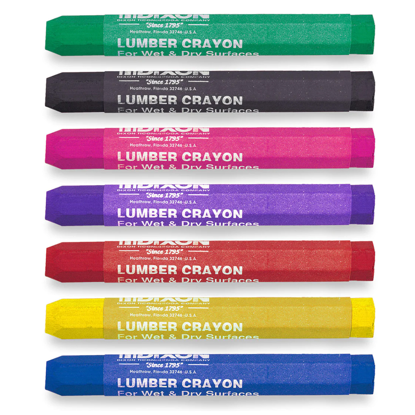 Dixon Industrial Lumber Crayons - Box of 12