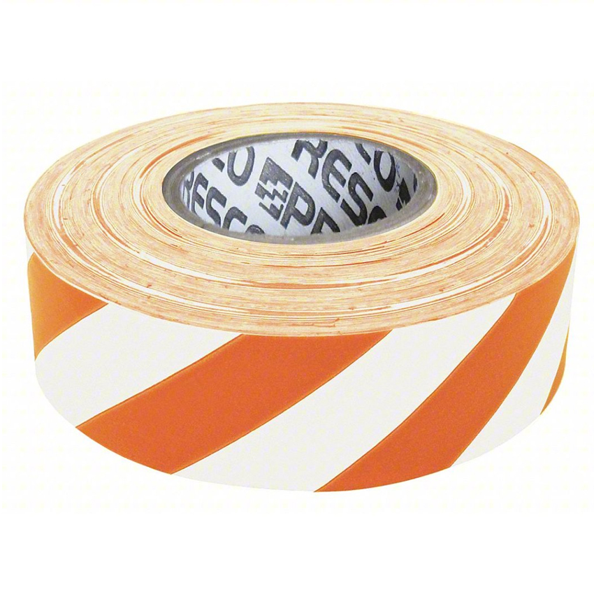 741044 Orange White Striped Texas Flagging